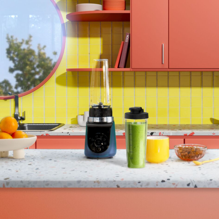 Blender Tefal Blend Up BL19H4F0, 1000W, recipiente portabile de 400 ml / 700 ml, 8 programe automate, 6 lame Powelix detasabile, functie auto curata [11]