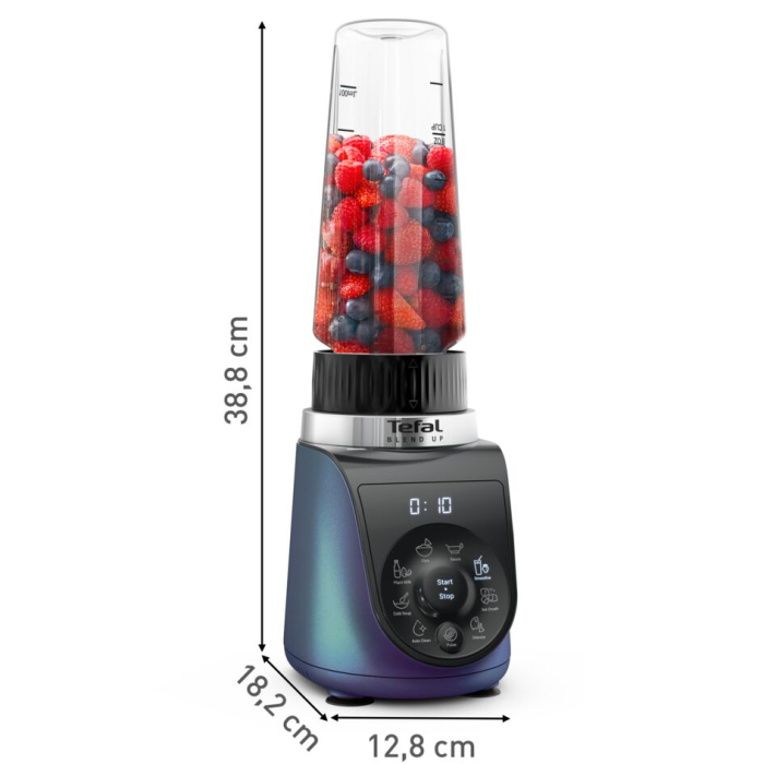 Blender Tefal Blend Up BL19H4F0, 1000W, recipiente portabile de 400 ml / 700 ml, 8 programe automate, 6 lame Powelix detasabile, functie auto curata [4]