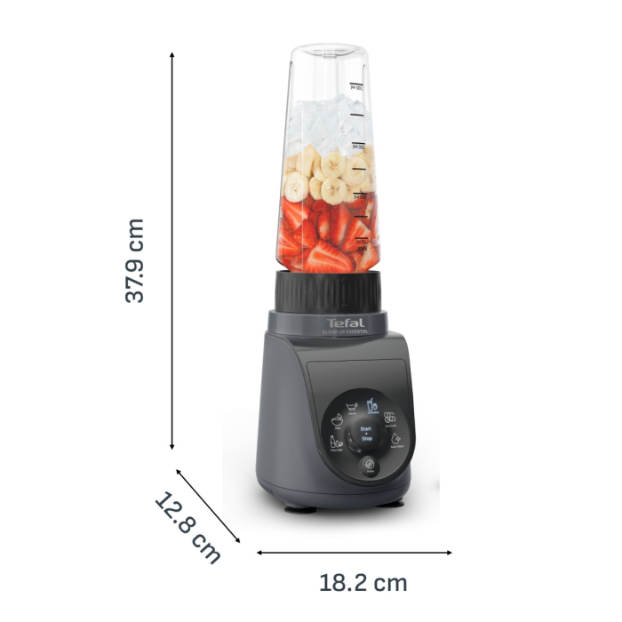 Blender Tefal Blend Up Essential BL1EHBF0, 800 W, 0.6 L, tehnologie Powelix, 4 lame inox, 6 programe automate, functie autocuratare, negru [8]