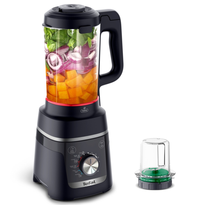 Blender Tefal Blendforce Cook BL5768F0, 1000 W, 1.75 L, 6 programe, tehnologie Powelix, functie de gatire, 6 lame inox, negru [7]