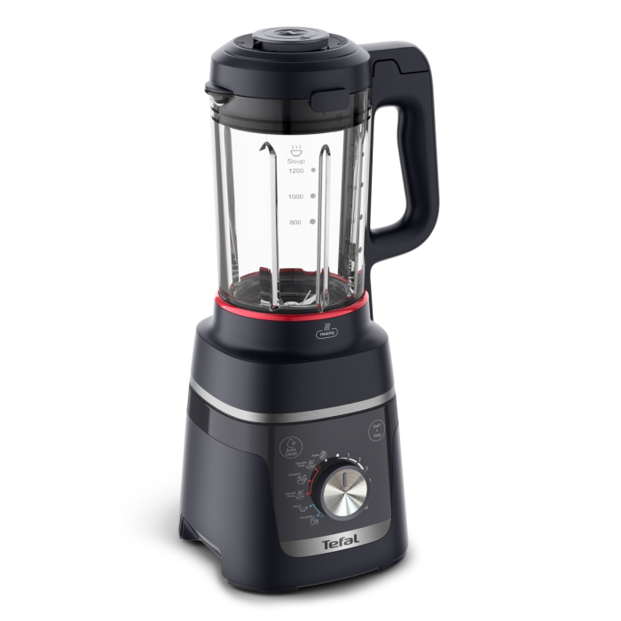 Blender Tefal Blendforce Cook BL5768F0, 1000 W, 1.75 L, 6 programe, tehnologie Powelix, functie de gatire, 6 lame inox, negru [8]