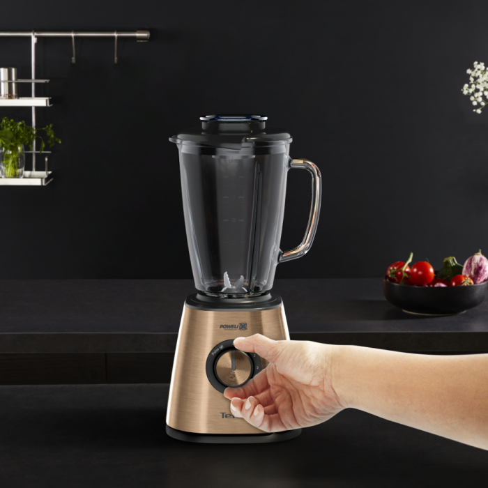Blender Tefal Blendforce Coppertinto BL439G10, 800W, 1.25 L, Tehnologie Powelix, recipient din sticla termo-rezistent, lame detasabile, functie zdr [8]
