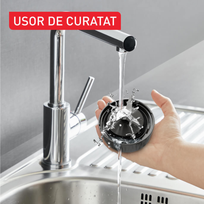Blender Tefal Minimix BL16GE30, 400W, 2 trepte de viteza, recipient termorezistent 0.7 L, recipient portabil 0.6 L, lame detasabile Powelix, arginti [8]