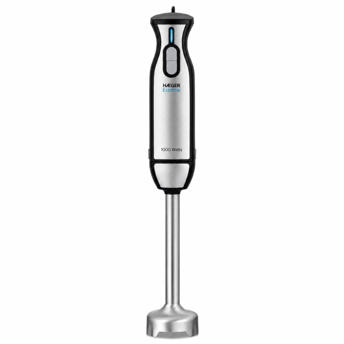 Blender vertical HAEGER EXTREME, Picior detasabil 22.5cm, Putere 1000W, Functie Turbo putere maxima, Piese detasabile usor de curatat, Argintiu [2]
