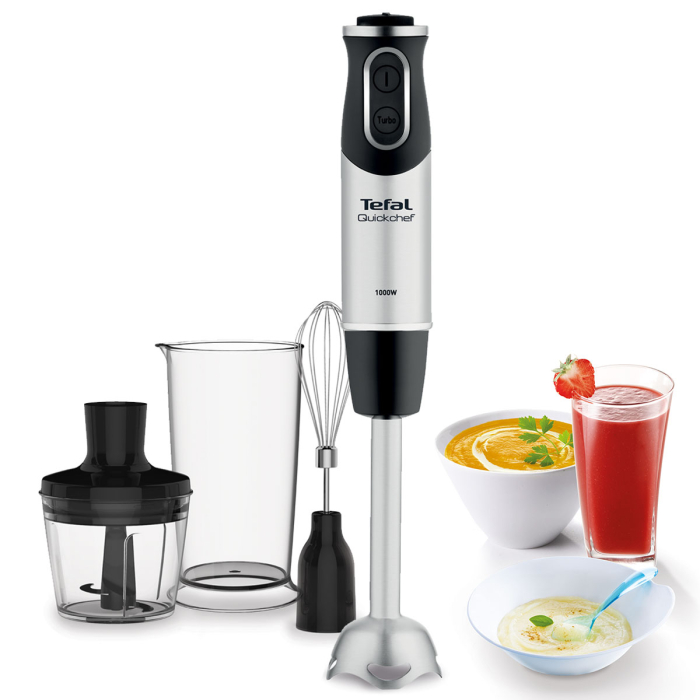 Blender vertical Quickchef 3 in 1 HB656838, 1000 W, tehnologie Powelix, 20 trepte de viteza, functie Turbo, tocator 0.5 L, tel, protectie antistr [2]