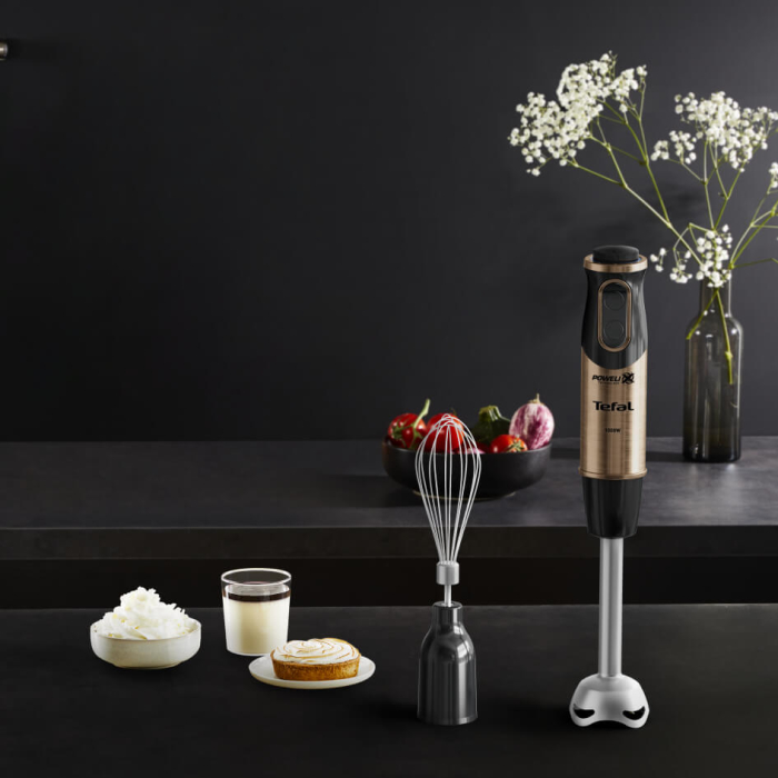 Blender vertical Tefal Quickchef Coppertinto 3 în 1 HB656G10, 1000W, tehnologie Powelix, 20 trepte viteza, picior din inox, negru & maro [6]