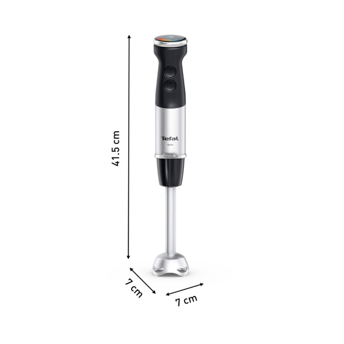Blender vertical Tefal Quickchef+ HB672830, 1000 W, tehnologie Powelix, functie turbo, 20 viteze, mod silentios, tocator 0.5 L, recipient 0.8 L, negru [9]