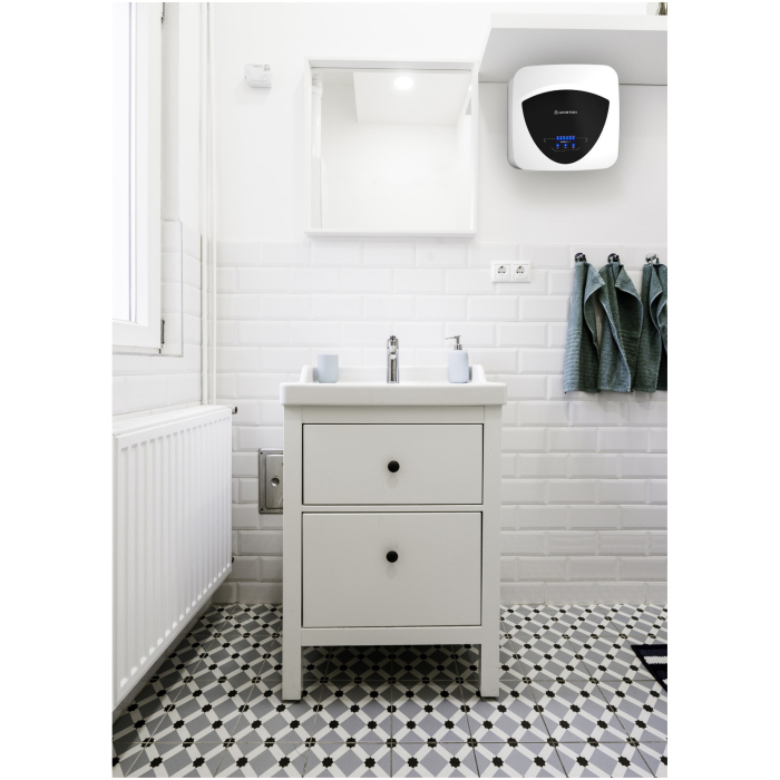 Boiler electric Ariston Andris Elite WiFi 10/5 EU, 10l, 1200W, butoane soft touch, control vocal, clasa energetica A, Montare deasupra chiuvetei, 360x360x298mm, Alb [4]