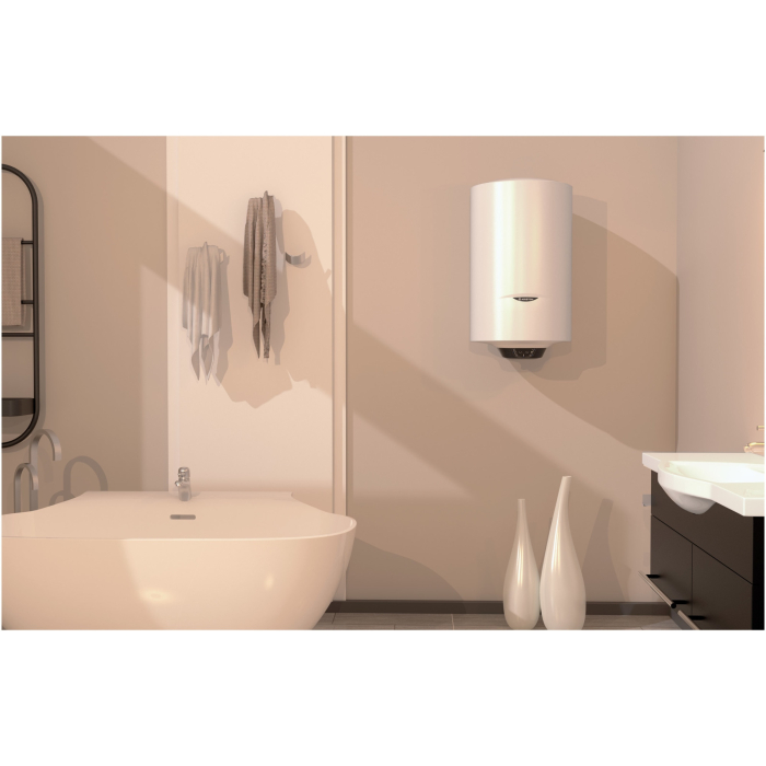 Boiler electric Ariston Pro 1 Eco 50, 1800 W, 50l, Afisaj LED, Tehnologie WaterPlus, Eco Evo, TitanShield, Functie T-MAX, Rezervor emailat cu Titan, Alb [4]
