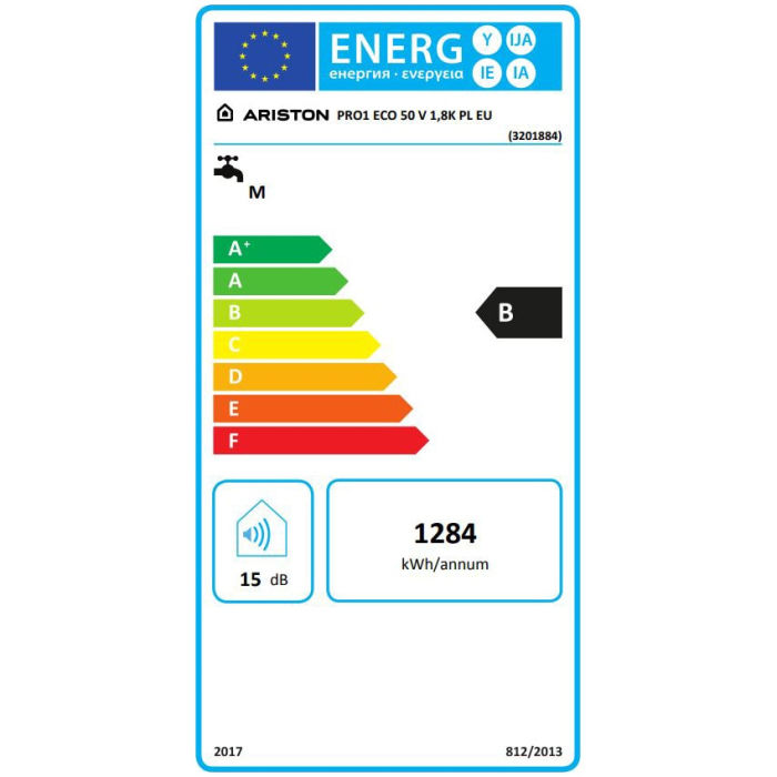 Boiler electric Ariston Pro 1 Eco 50, 1800 W, 50l, Afisaj LED, Tehnologie WaterPlus, Eco Evo, TitanShield, Functie T-MAX, Rezervor emailat cu Titan, Alb [6]