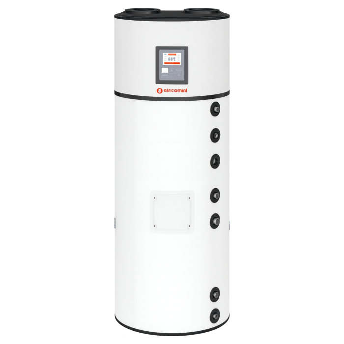 Boiler termoelectric cu pompa de caldura aer-apa Giacomini HPBY020, 200 litri, 1800 W, 2-4 persoane, 4 dusuri consecutive, consum redus, clasa A++ [1]