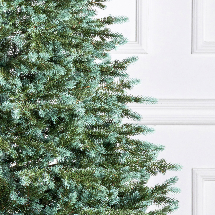 Brad artificial Christmas Deluxe, Alaska Select verde argintiu, integral 3D, 210 cm [6]