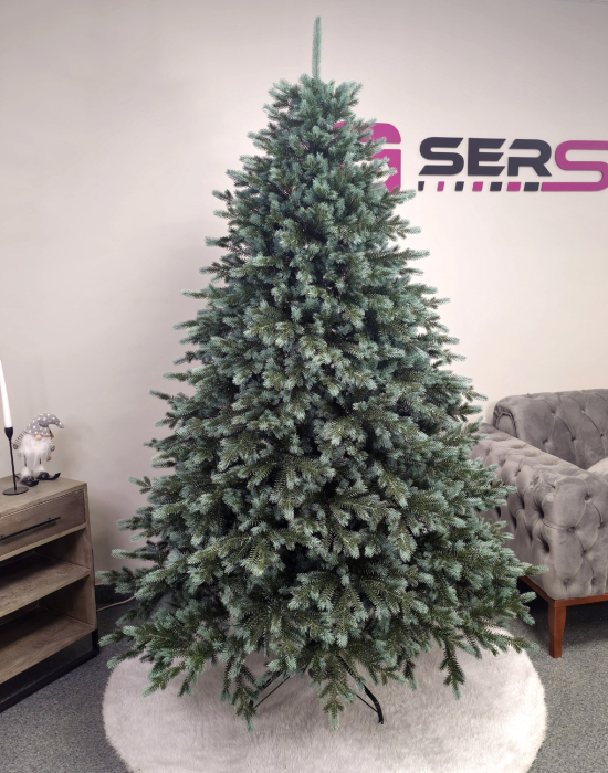 Brad artificial Christmas Deluxe by Sersimo, Alaska Select verde argintiu, integral 3D, 230 cm [11]