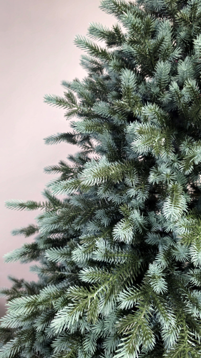 Brad artificial Christmas Deluxe, Alaska Select verde argintiu, integral 3D, 210 cm [4]