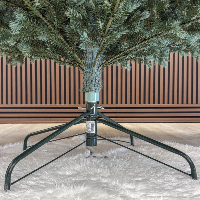 Brad artificial Christmas Deluxe, Alaska Select verde argintiu, integral 3D, 300 cm [5]
