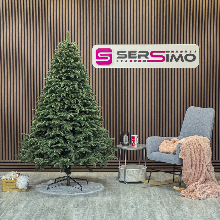 Brad artificial Christmas Deluxe by Sersimo, Alaska, verde, mix 2D+3D, 210 cm [7]