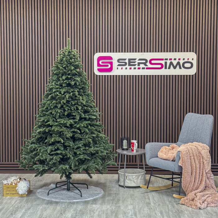 Brad artificial Christmas Deluxe by Sersimo, Alaska, verde, mix 2D+3D, 210 cm [4]