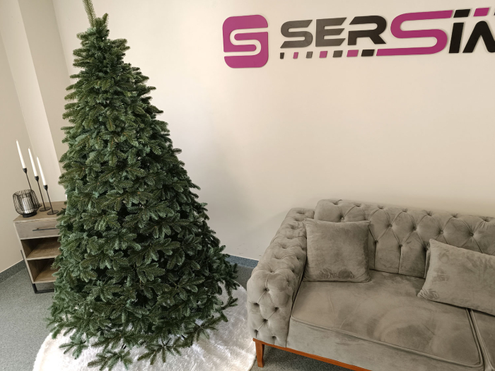 Brad artificial Christmas Deluxe by Sersimo, Canada argintiu, 3D, 210cm [4]