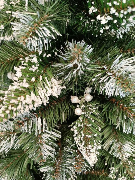 Brad artificial Christmas Deluxe by Sersimo, Crystal nins cu merisoare, 2D, 180cm [2]