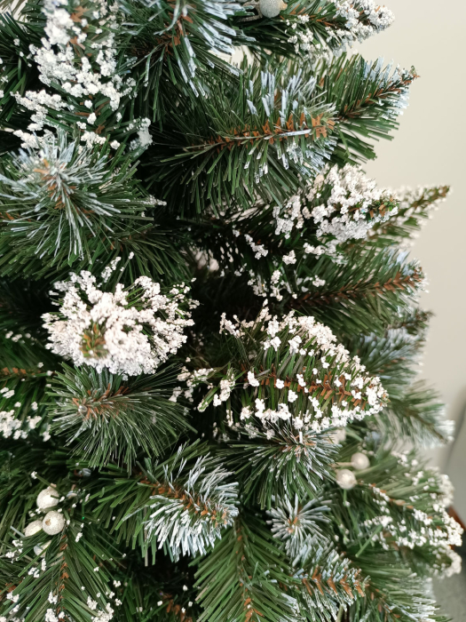Brad artificial Christmas Deluxe, Crystal nins cu merisoare, 2D, 180cm [6]