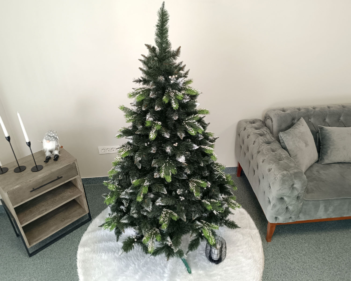 Brad artificial Christmas Deluxe, Diamant, 2D+3D, 180cm [6]