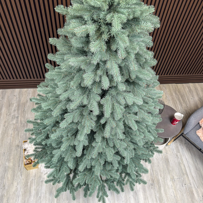 Brad artificial Christmas Deluxe, Kovalivka Select argintiu, integral 3D, 230 cm [3]