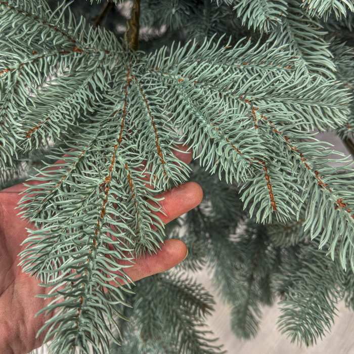 Brad artificial Christmas Deluxe, Kovalivka Select argintiu, integral 3D, 230 cm [6]