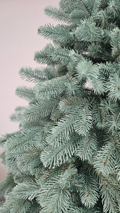 Brad artificial Christmas Deluxe by Sersimo, Kovalivska argintiu, 3D, 210cm [14]