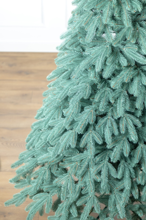 Brad artificial Christmas Deluxe, Laponia Select argintiu, integral 3D, 230cm [24]