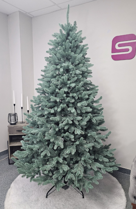 Brad artificial Christmas Deluxe by Sersimo, Laponia Select argintiu, integral 3D, 230cm [10]