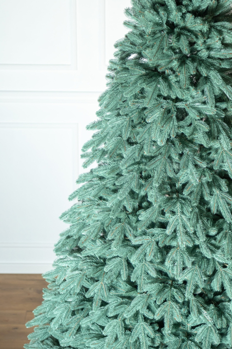 Brad artificial Christmas Deluxe, Laponia Select argintiu, integral 3D, 250cm [22]