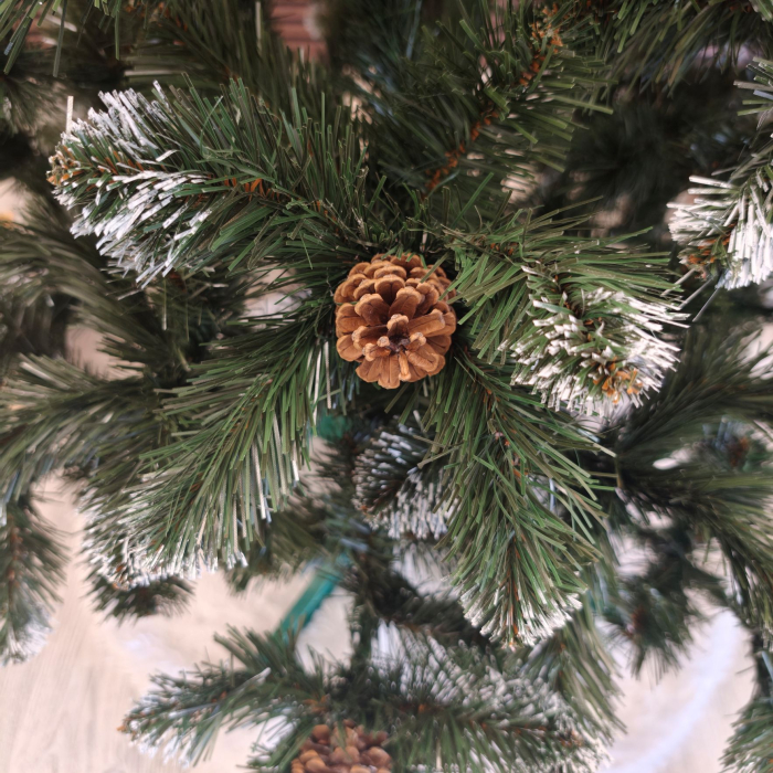 Brad artificial Christmas Deluxe, Lidia Nins cu conuri, 2D, 200cm [10]