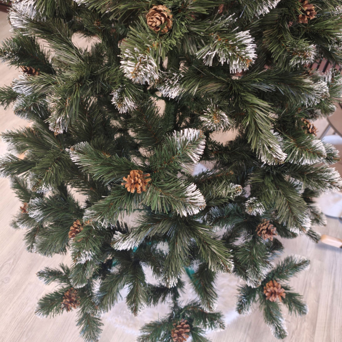 Brad artificial Christmas Deluxe, Lidia Nins cu conuri, 2D, 200cm [7]