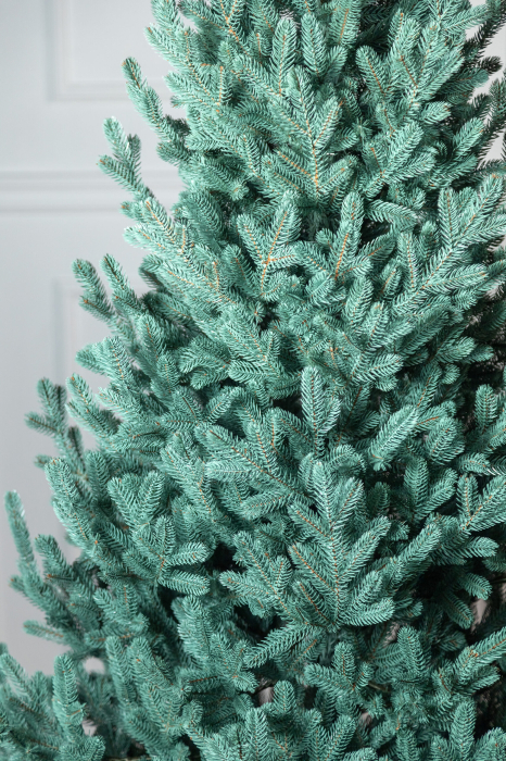 Brad artificial Christmas Deluxe, Viena Select argintiu, integral 3D, 210cm [6]