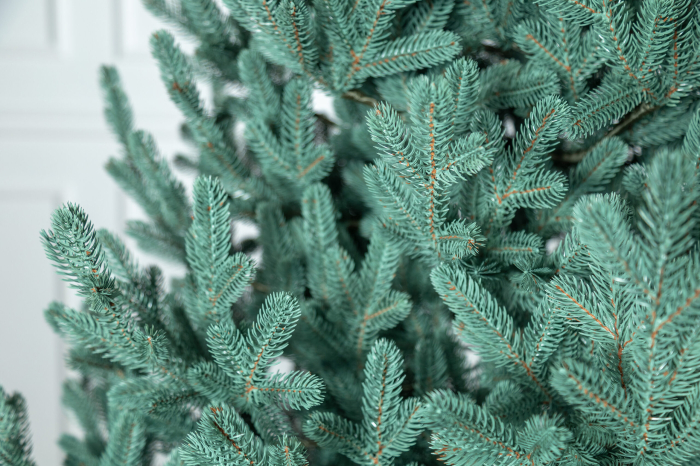 Brad artificial Christmas Deluxe, Viena Select argintiu, integral 3D, 210cm [15]