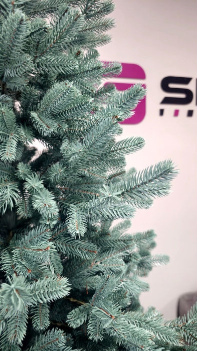 Brad artificial Christmas Deluxe by Sersimo, Viena Select argintiu, integral 3D, 230cm [13]