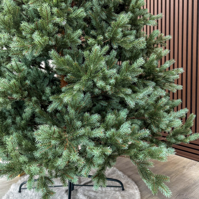 Brad artificial Sersimo, Hollandia, verde cu varfuri argintii, integral 3D, 230 cm [6]