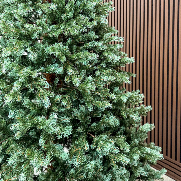 Brad artificial, Scandinavia, verde cu varfuri argintii, integral 3D, 210 cm [2]