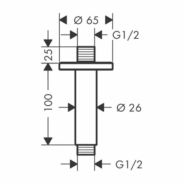 Brat de dus Hansgrohe Vernis Blend 10 cm crom lucios [2]