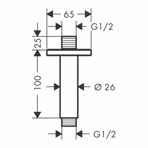 Brat de dus Hansgrohe Vernis Shape 10 cm crom lucios [2]