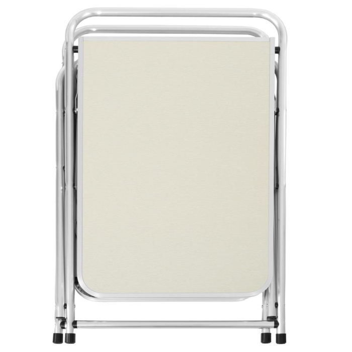 Bucatarie de camping pliabila cu 3 blaturi MDF, cadru aluminiu, portabila pentru exterior, 175x45x110 cm, gri [20]