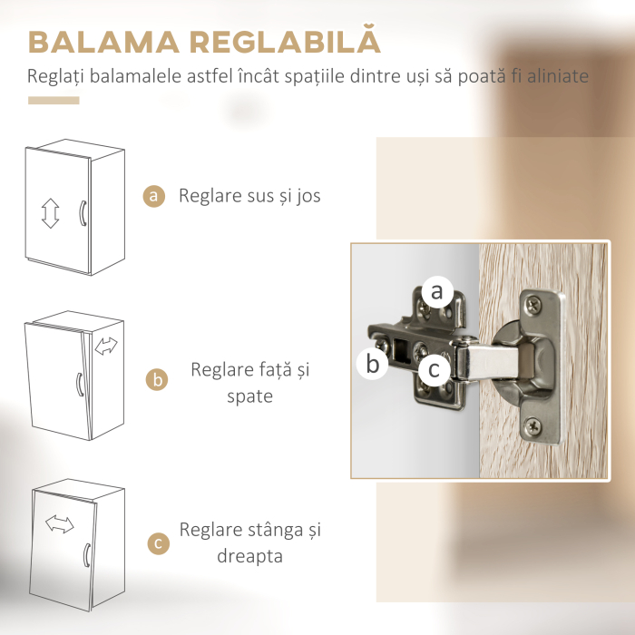  Bufet Bucatarie Alb & Lemn - Compartimentare Moderna & Practica [8]