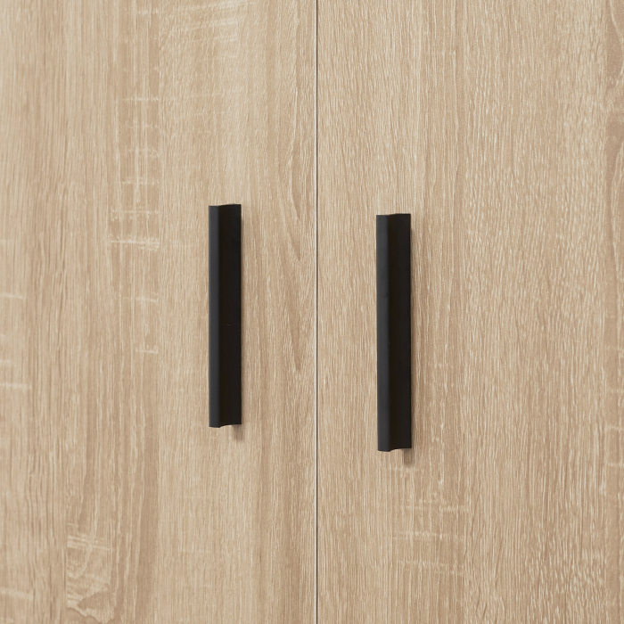  Bufet modern cu dulap de depozitare, cu sertar si raft reglabil pentru living, dormitor, hol, natural [8]