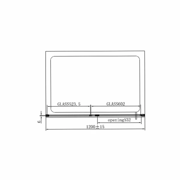 Cabina de dus dreptunghiulara cu usa pivotanta Mediterraneo Andina 120x90 crom [4]