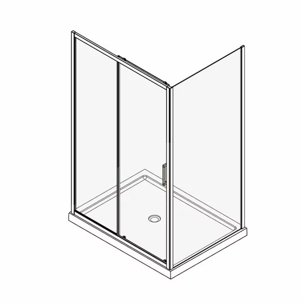 Cabina de dus dreptunghiulara Mediterraneo Iris N cu usa culisanta 120x90 negru [5]