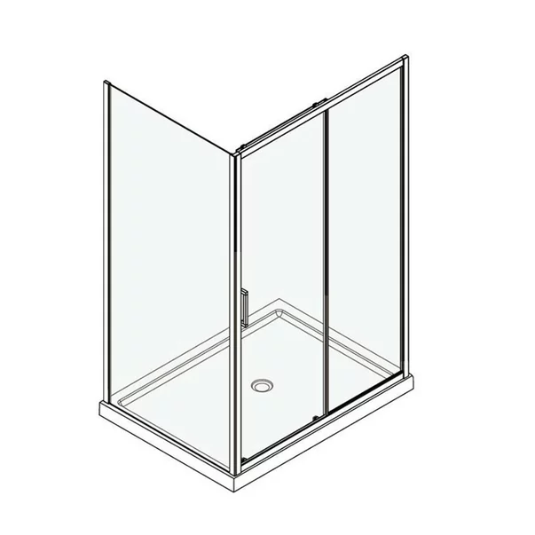 Cabina de dus dreptunghiulara Mediterraneo Iris N cu usa culisanta 120x90 negru [4]