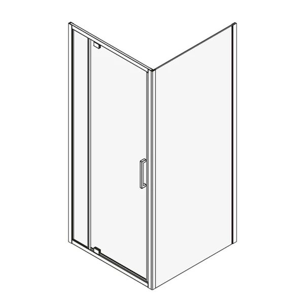 Cabina de dus patrata cu usa pivotanta Mediterraneo Andina 80x80 crom [6]