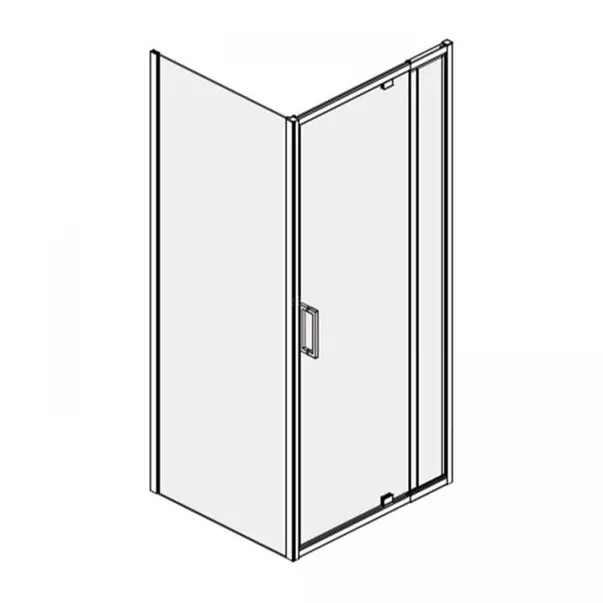 Cabina de dus patrata Mediterraneo Anda cu usa pivotanta 80x80 cm crom [2]