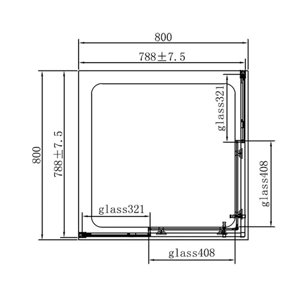 Cabina de dus patrata Mediterraneo Hector N cu usi culisante 80x80 cm crom [6]