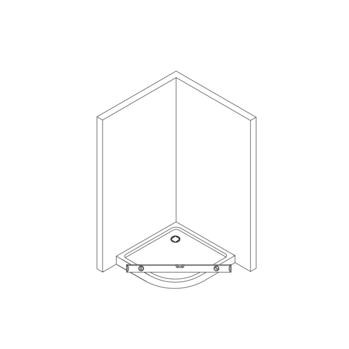 Cabina de dus Sanswiss, Ocelia, semirotunda 90 x 90 cm, cu acces pe mijloc, crom lucios [6]